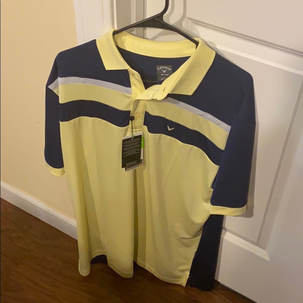 Callaway Opti-Dri Medieval Blue/Lemonade Polo